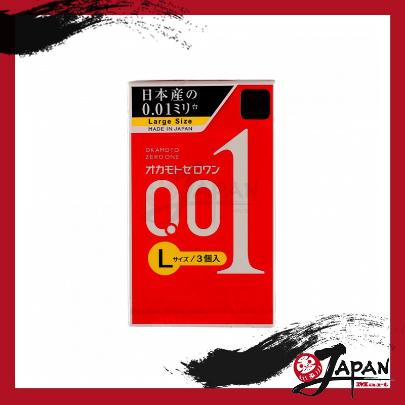 Okamoto 岡本 - 大碼 日本版 0.01 極限超薄安全套 3片