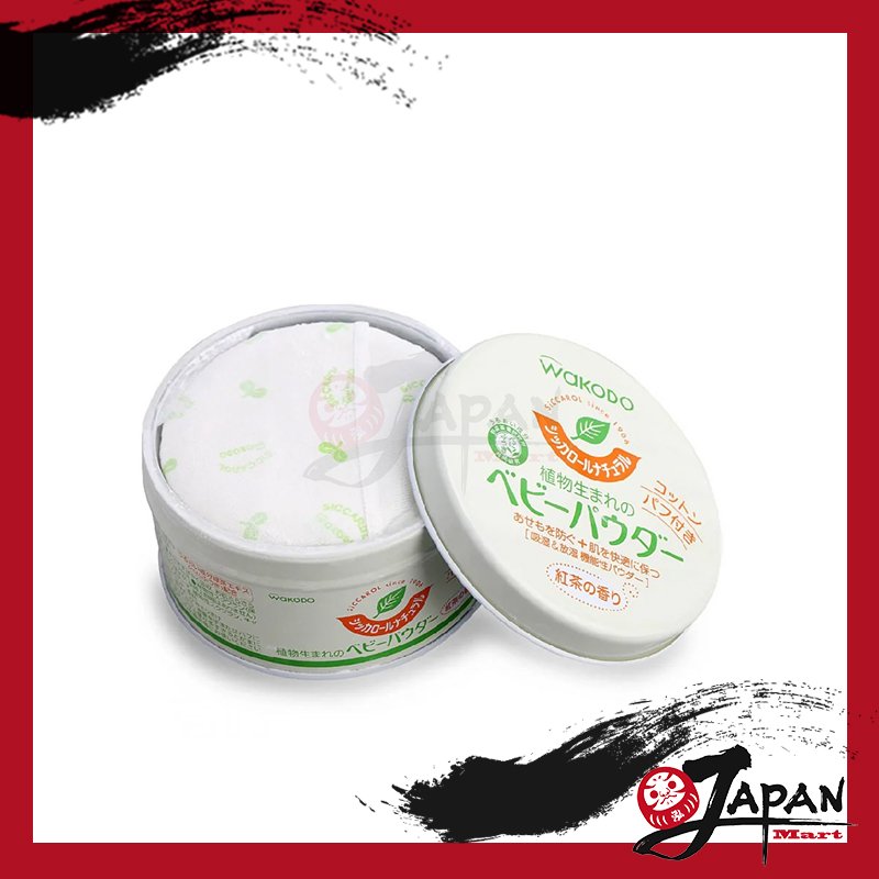 Wakodo 和光堂 -嬰兒用罐裝植物性爽身粉(連粉撲)120g